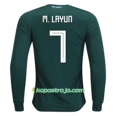 Billiga Fotbollströjor Mexiko M.Layun 7 VM 2018 Hemma tröja Långärmad